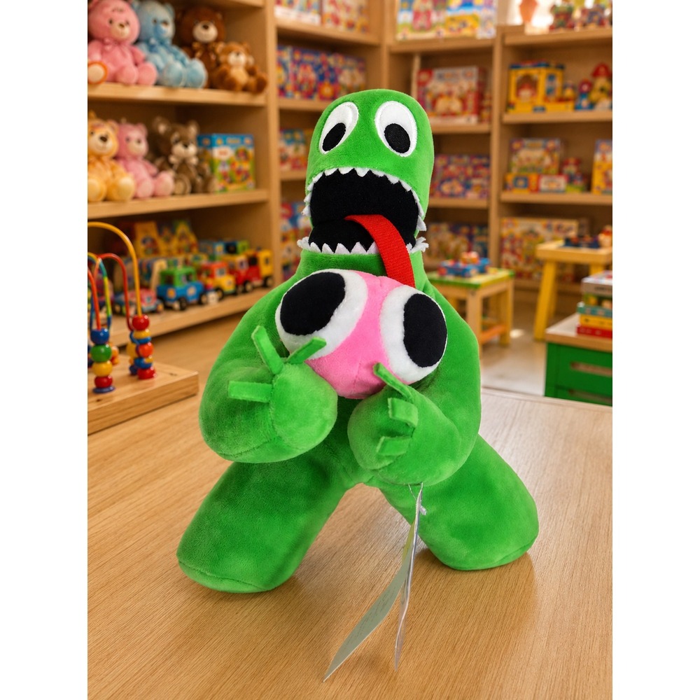 New With Tags PhatMojo Rainbow Friends 8" Green Plush Toy, Series 2